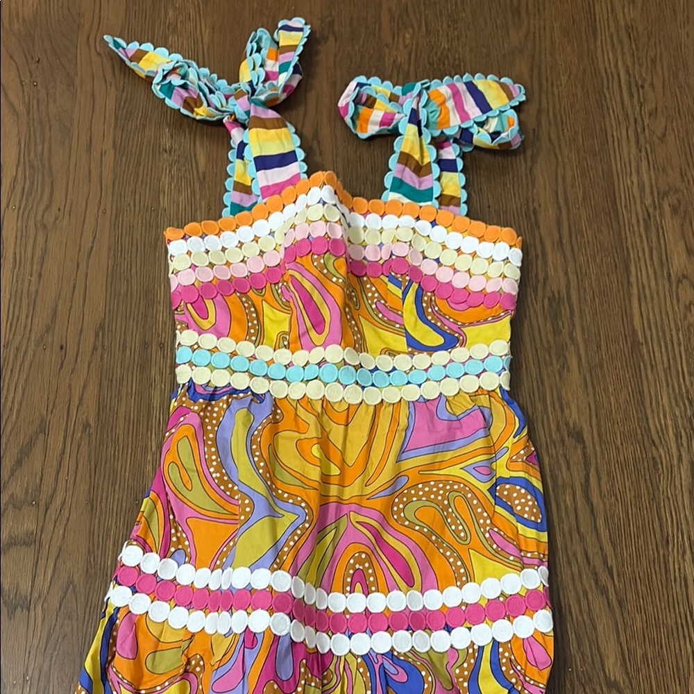 CeliaB Magnolia Tiered Floral Multicolor midi dress size small - Picture 2 of 6